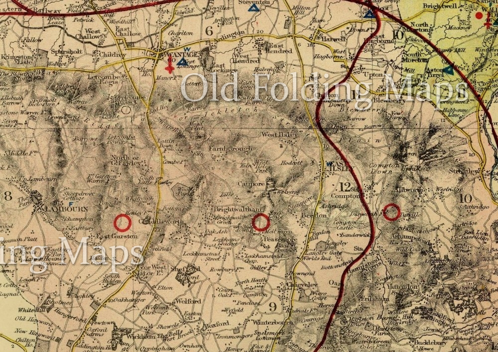 Antique County Map of Berkshire circa 1884